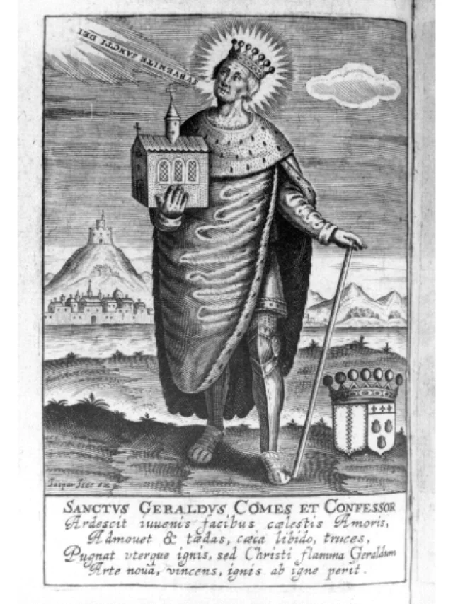 Saint Geraud Et Les Armoiries De Labbaye Et De La Ville Daurillac