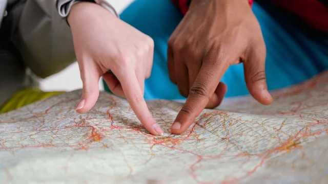 Carte routière papier